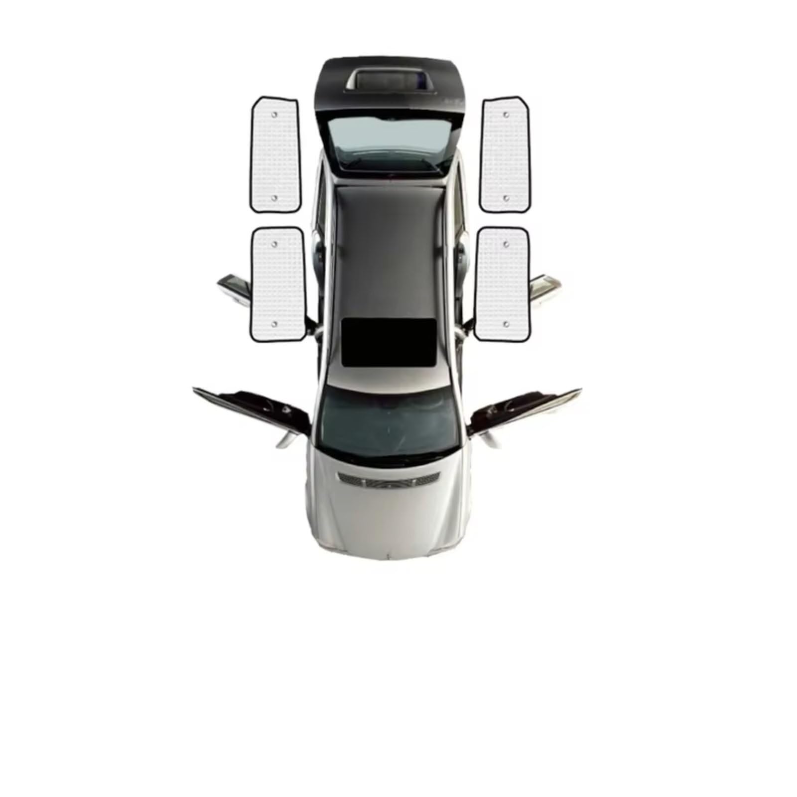 Auto Sonnenschutz Für Ford Für Transit 2012~2021 Autofenster-Sonnenschutz Autozubehör Anti-UV-Vollauto-Sonnenblenden(Rear Windows) von TPSOBRU