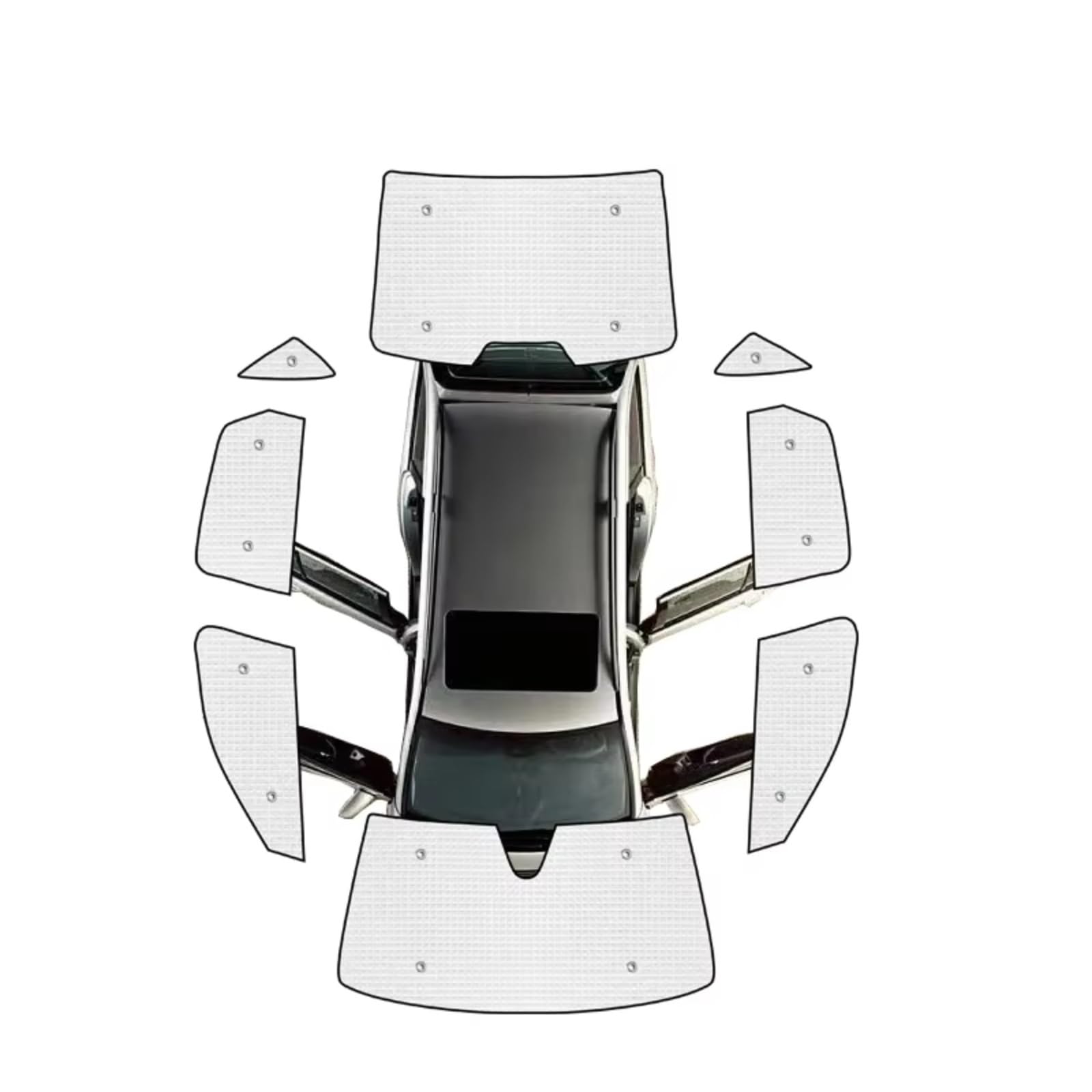Auto Sonnenschutz Für Für Jetta A7 2019~2024 Für LWB Sonnenschutz Fensterblenden Windschutzscheiben Folien Auto Sonnenschutzabdeckung(8PCS) von TPSOBRU