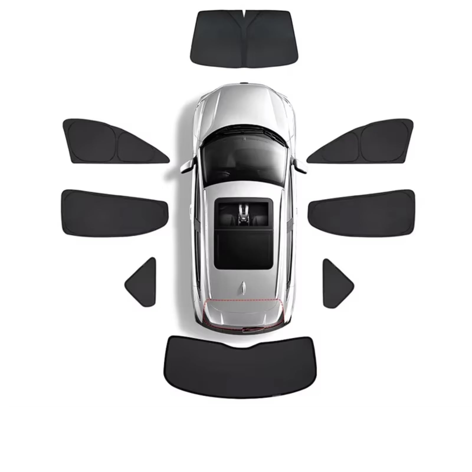 Auto Sonnenschutz Für Für Tiguan Für SWB AD1 AX1 2017-2024 Windows Visor Privacy Covers Faltbarer Sonnenschutz Vollständiger Abdeckung(All Windows) von TPSOBRU