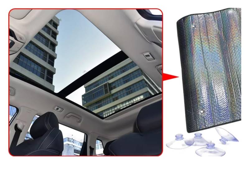 Auto Sonnenschutz Für Geely Für Azkarra Für Atlas Pro 2020-2023 Auto-Schiebedach-Sonnenschutzabdeckung Buntes Reflektierendes Muster von TPSOBRU