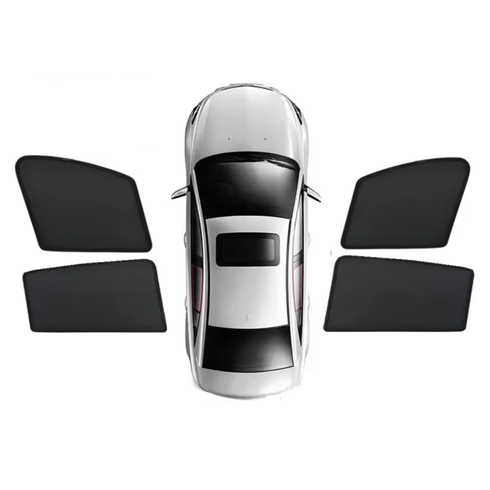 Auto Sonnenschutz Für Geely Für Geometrie E 2022-2025 Windows Sonnenschutz Magnetische Blockierung Privatsphäre Schattierung Visier Vorhänge(4PCS Front Rear) von TPSOBRU
