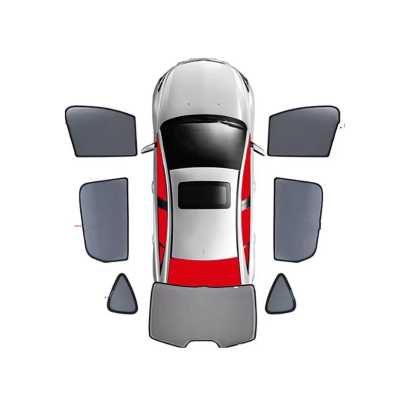 Auto Sonnenschutz Für Geely Für Monjaro 2021-2024 Magnetischer Auto-Sonnenschutz Frontscheibenvorhang Hinteres Seitenfenster Sonnenschutzvisier(G- 7PCS) von TPSOBRU