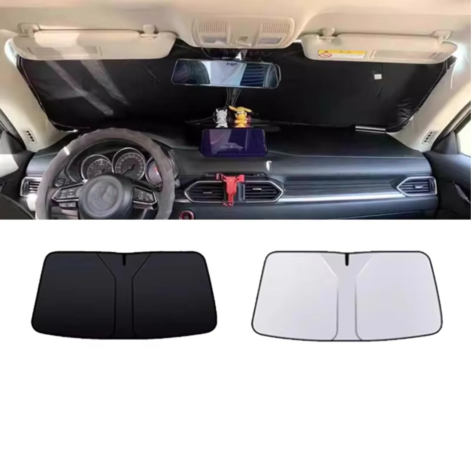 Auto Sonnenschutz Für Hyundai Für IONIQ 5 2021 2022 2023 2024 Mesh-Sonnenschutz Schild Windschutzscheibe Vorhang Fensterabdeckung Sonnenschutz(1PCS Front) von TPSOBRU