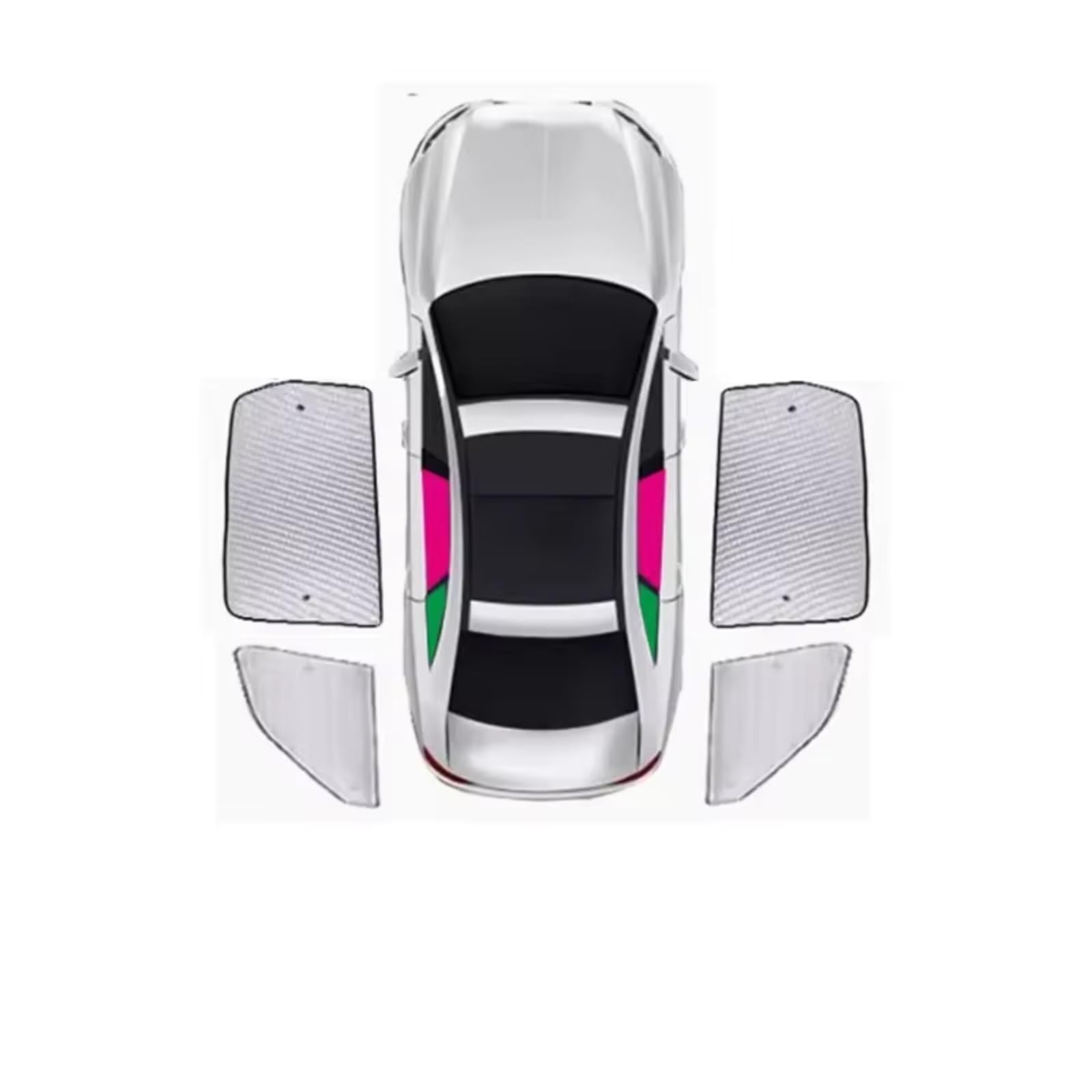 Auto Sonnenschutz Für Hyundai Für Santa Fe SM cm 2001~2012 2009 2010 Auto Windschutzscheibe Sonnenschirm Wärmedämmung Teile Sonnenblende Zubehör(Rear Windows) von TPSOBRU