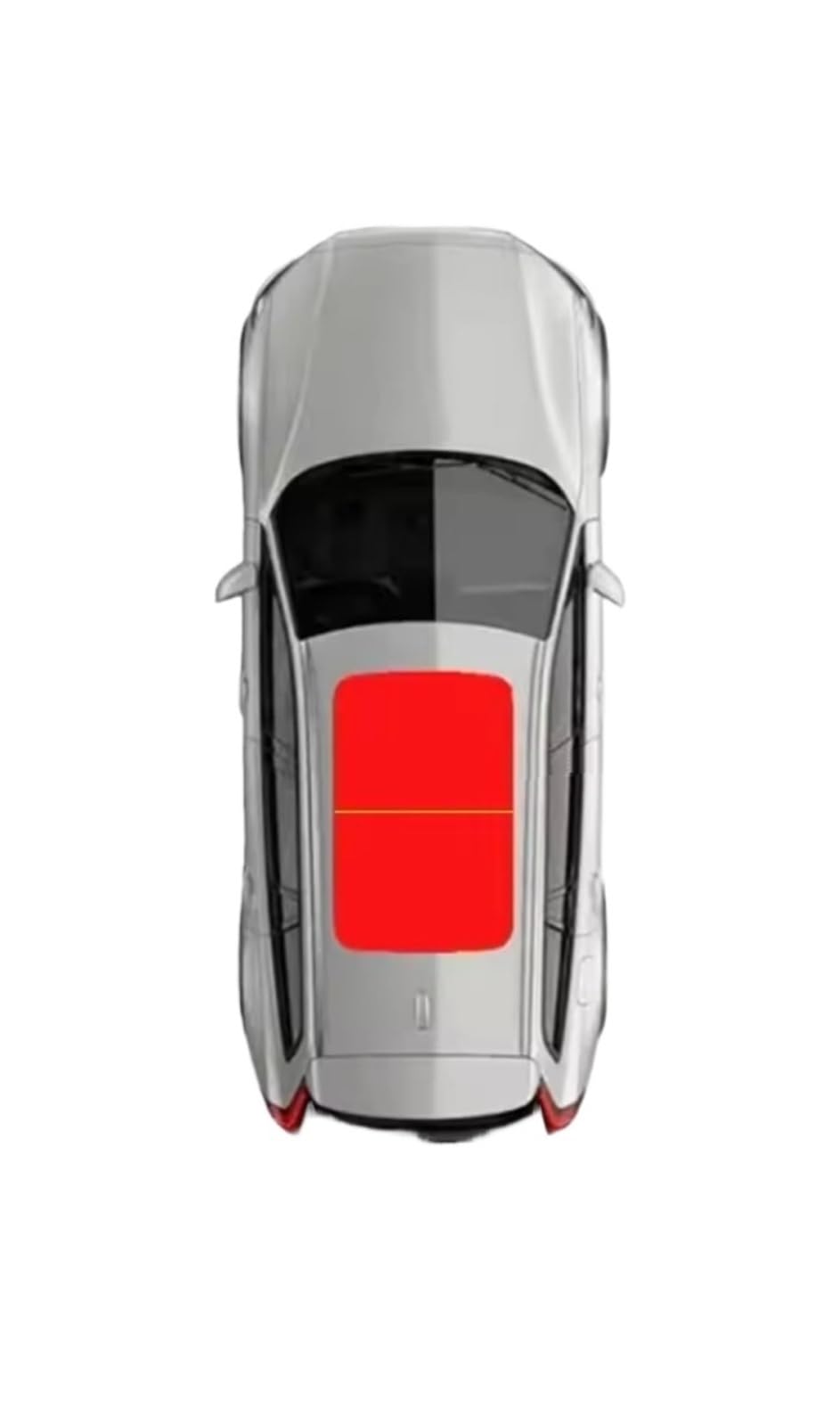 Auto Sonnenschutz Für Jeep Für Renegade 2015~2023 Auto Panorama Dach 2X Hitzeschild Fenster Sonnenschutz Schiebedach Sonnenschirm Geeignet(Silver Black) von TPSOBRU