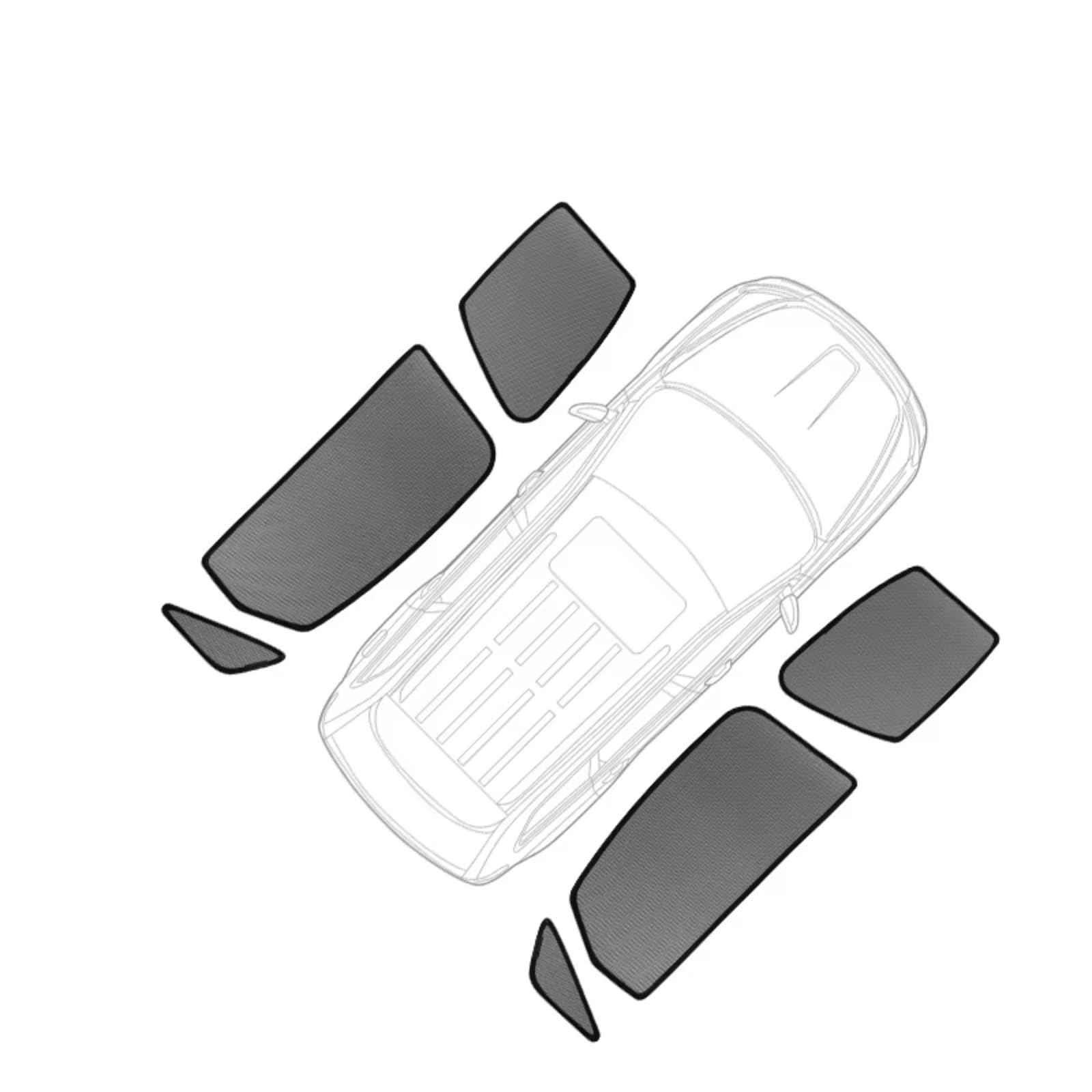 Auto Sonnenschutz Für Lexus GX 2024 2025 Magnetischer Auto-Sonnenschutz Frontscheibenvorhang Hinten Seitenfenster Sonnenschutz(E- 6PCS Side Windows) von TPSOBRU