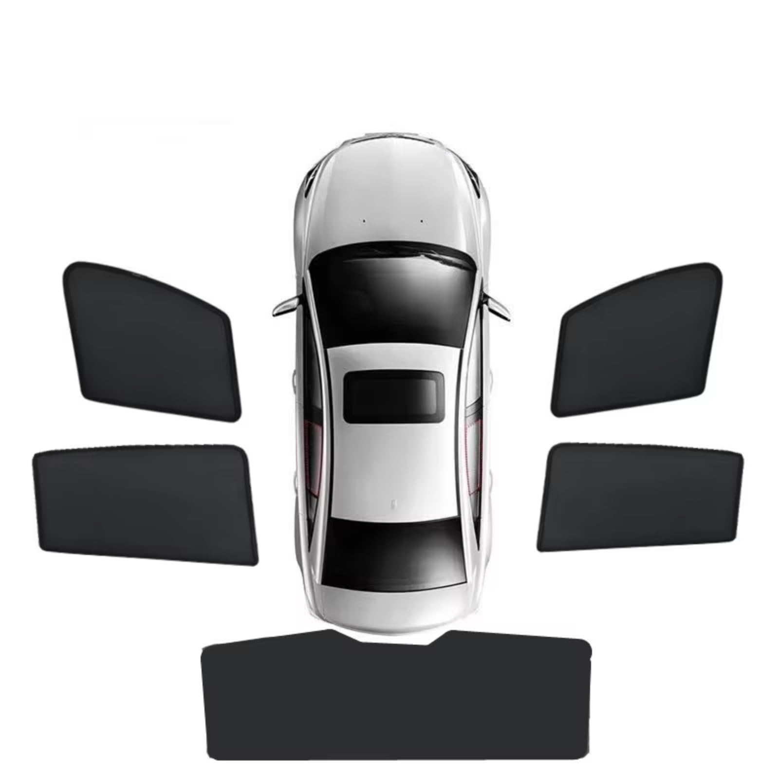 Auto Sonnenschutz Für Macan MK1 2015~2024 2016 2017 2018 2019 2020 2021 2022 2023 Magnetischer Vorhang Sichtschutz Mesh Sonnenschutz(5PCS Set) von TPSOBRU