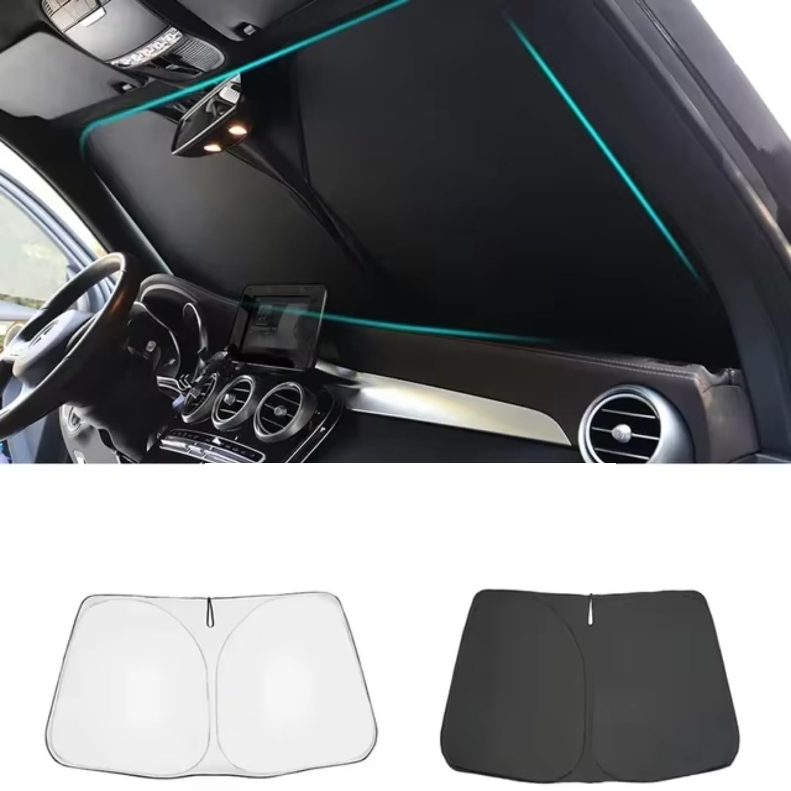 Auto Sonnenschutz Für Mitsubishi Für Outlander 2012-2020 Vorhang Mesh Frontscheibe Benutzerdefinierte Magnetische Autofenster Sonnenschutz(Front Windshield S) von TPSOBRU