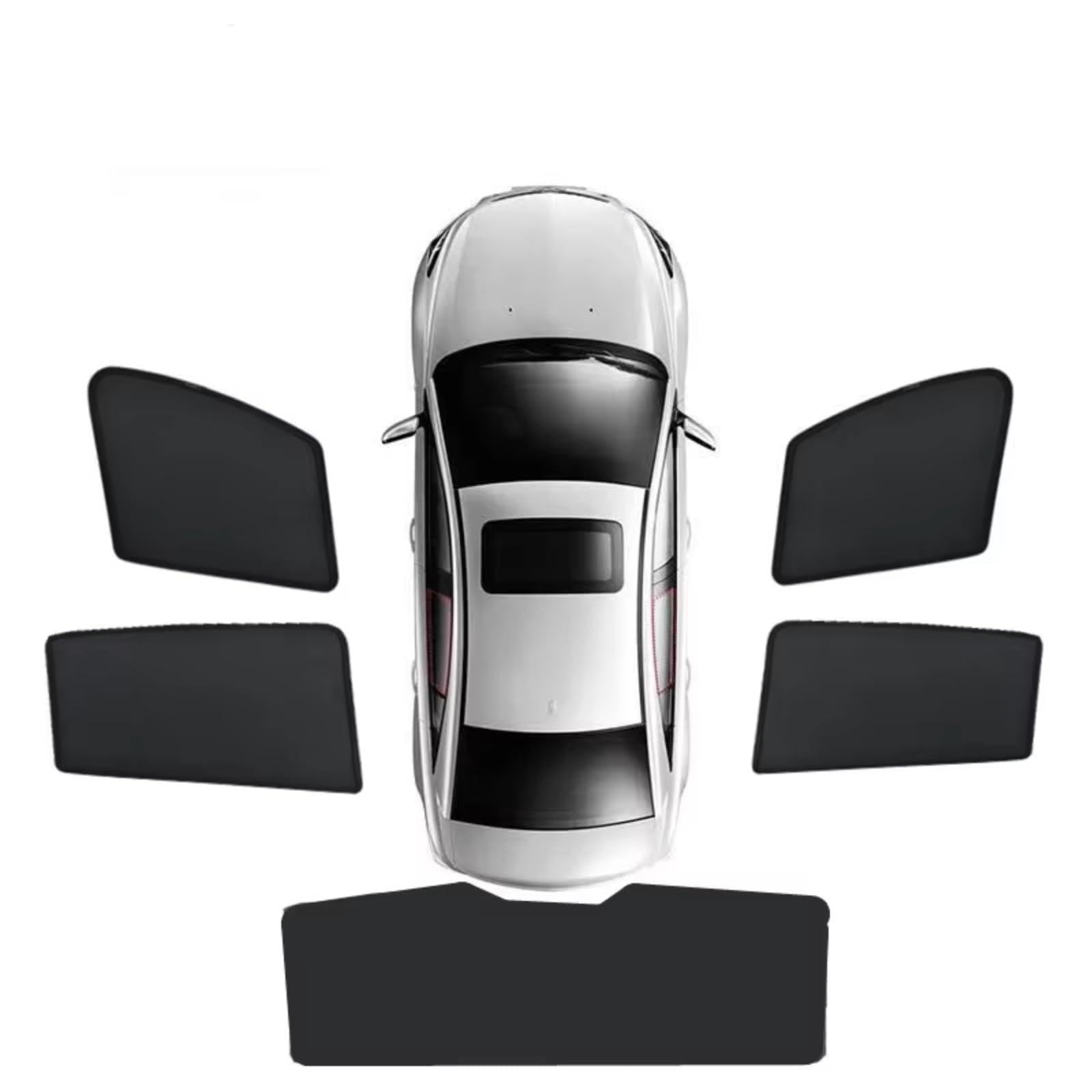 Auto Sonnenschutz Für Nissan Für Qashqai J12 E-Power 2022 2023 2024 Magnetische Fenster Vorhänge Sonnenschutz Privatsphäre Schattierung Visier(5PCS Set) von TPSOBRU