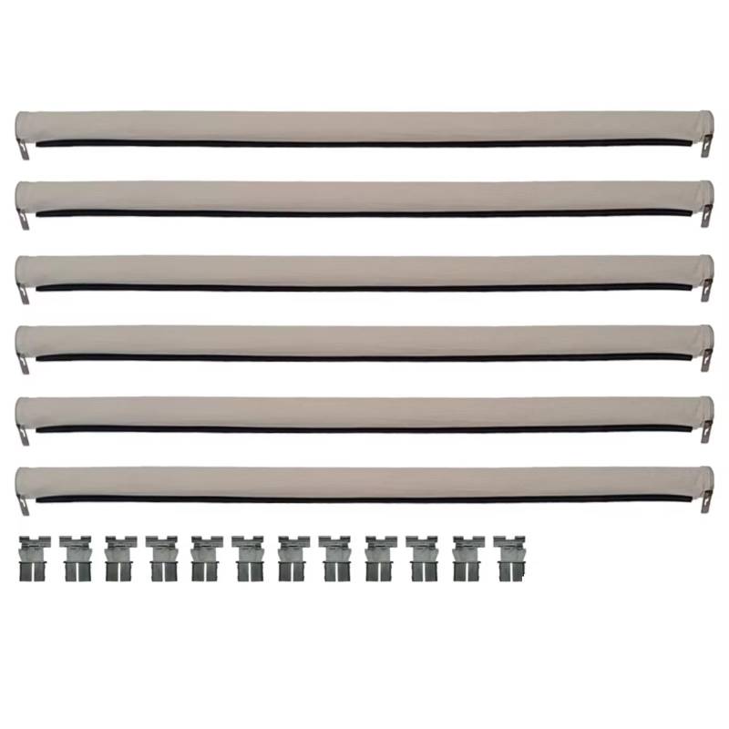 Auto Sonnenschutz Für Q5 2009-2015 2016 2017 2018 Mit Kunststoff Rohr 6 Stücke Auto Panorama Schiebedach Sonnenschutz Vorhang(6pcs Beige) von TPSOBRU