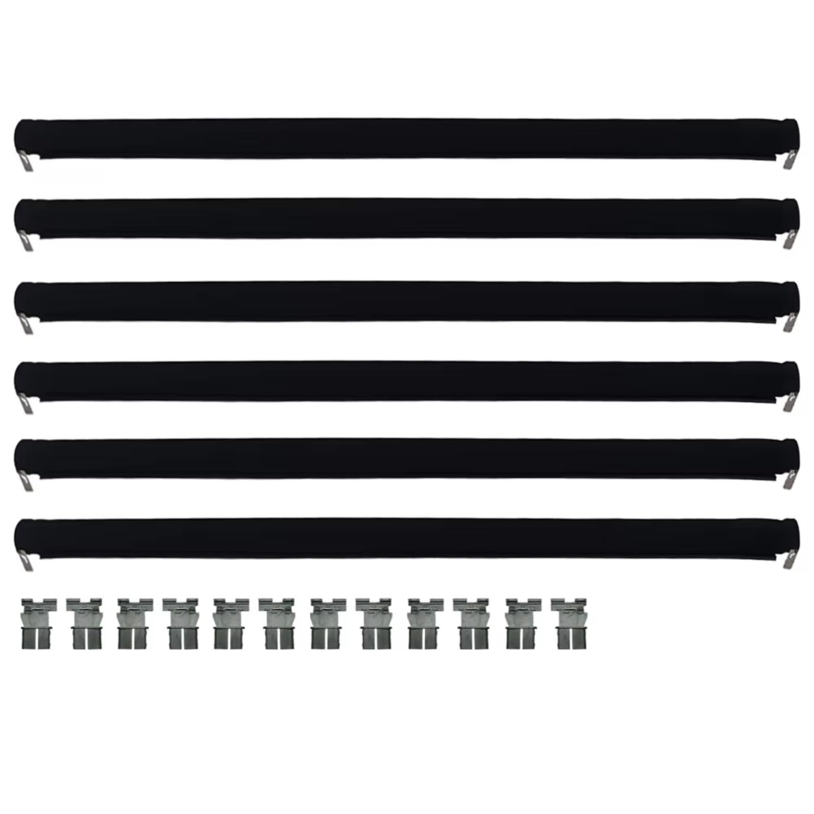 Auto Sonnenschutz Für Q5 2009-2015 2016 2017 2018 Mit Kunststoff Rohr 6 Stücke Auto Panorama Schiebedach Sonnenschutz Vorhang(6pcs Black) von TPSOBRU