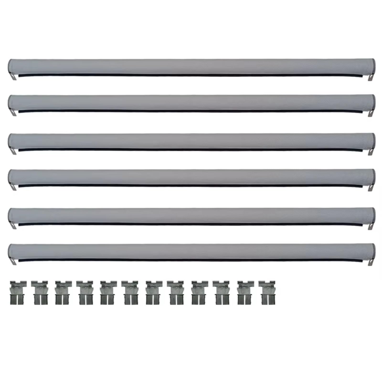 Auto Sonnenschutz Für Q5 2009-2015 2016 2017 2018 Mit Kunststoff Rohr 6 Stücke Auto Panorama Schiebedach Sonnenschutz Vorhang(6pcs Gray) von TPSOBRU