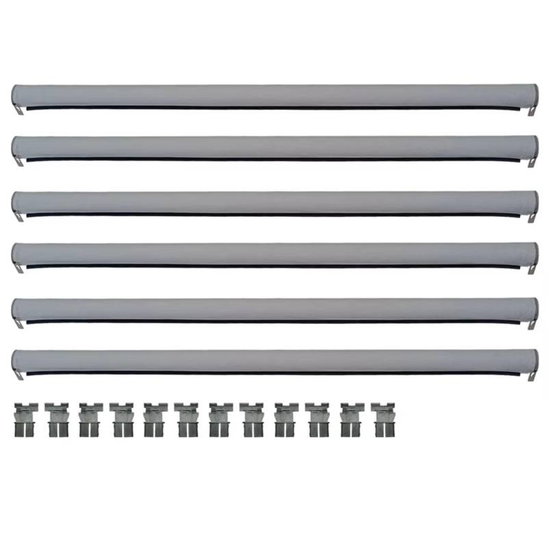 Auto Sonnenschutz Für Q5 2009-2015 2016 2017 2018 Mit Kunststoff Rohr 6 Stücke Auto Panorama Schiebedach Sonnenschutz Vorhang(6pcs Gray) von TPSOBRU