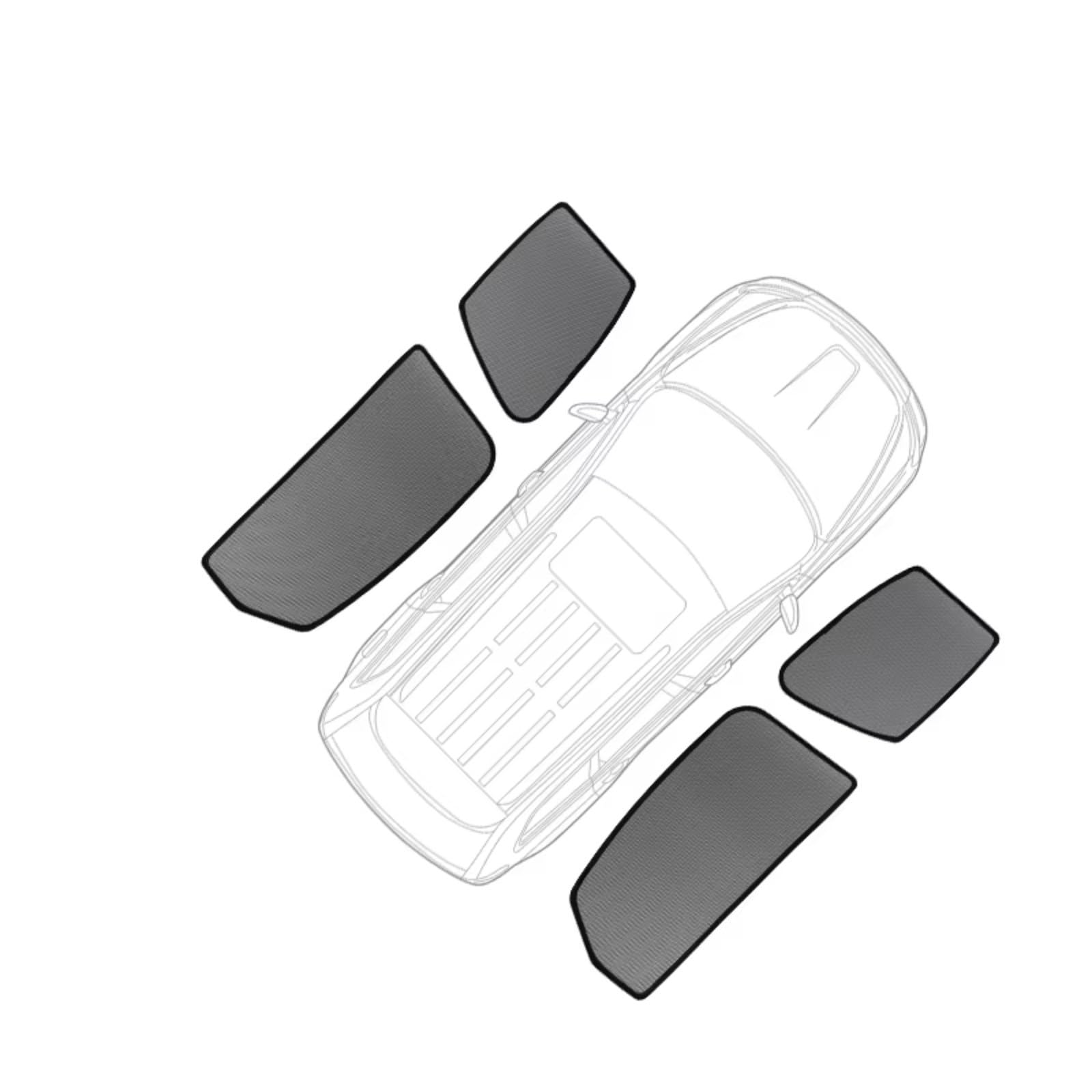 Auto Sonnenschutz Für Subaru XV Für Crosstrek GT 2018-2023 Hintere Seitenscheibe Auto-Sonnenschutz Magnetischer Netzvorhang Die Frontscheibe(4PCS Side Windows) von TPSOBRU