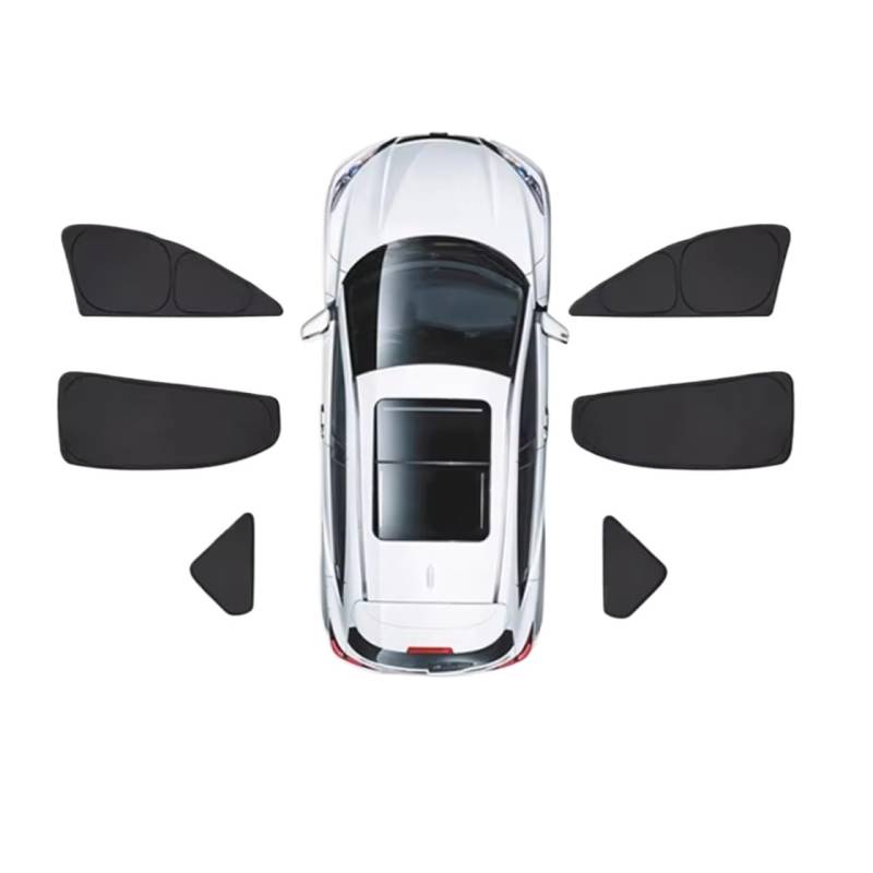 Auto Sonnenschutz Für Tesla Für Modell S 2024 Auto Sonnenschutz Dachfenster Windschutzscheibe Sonnenschutz Abdeckung Schutz Seite Fenster Blind Schiebedach(F- 6 Side) von TPSOBRU