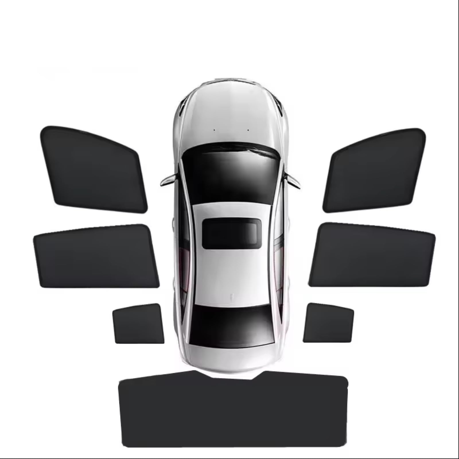 Auto Sonnenschutz Für Tesla Für Modell Y 2020 2021 2022 2023 2024 2025 Magnetische Blockiervorhänge Privatsphäre Schattierung Sonnenschutz Visier(7PCS Set) von TPSOBRU