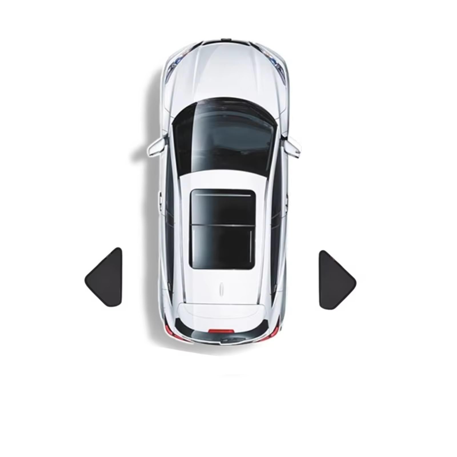 Auto Sonnenschutz Für Tesla Für Modell Y 2024 Windschutzscheibe Fenster Schild Sonnenblende Sonnenschutz Abdeckung Seite Fenster Sonnenschirm(Triangle Window) von TPSOBRU