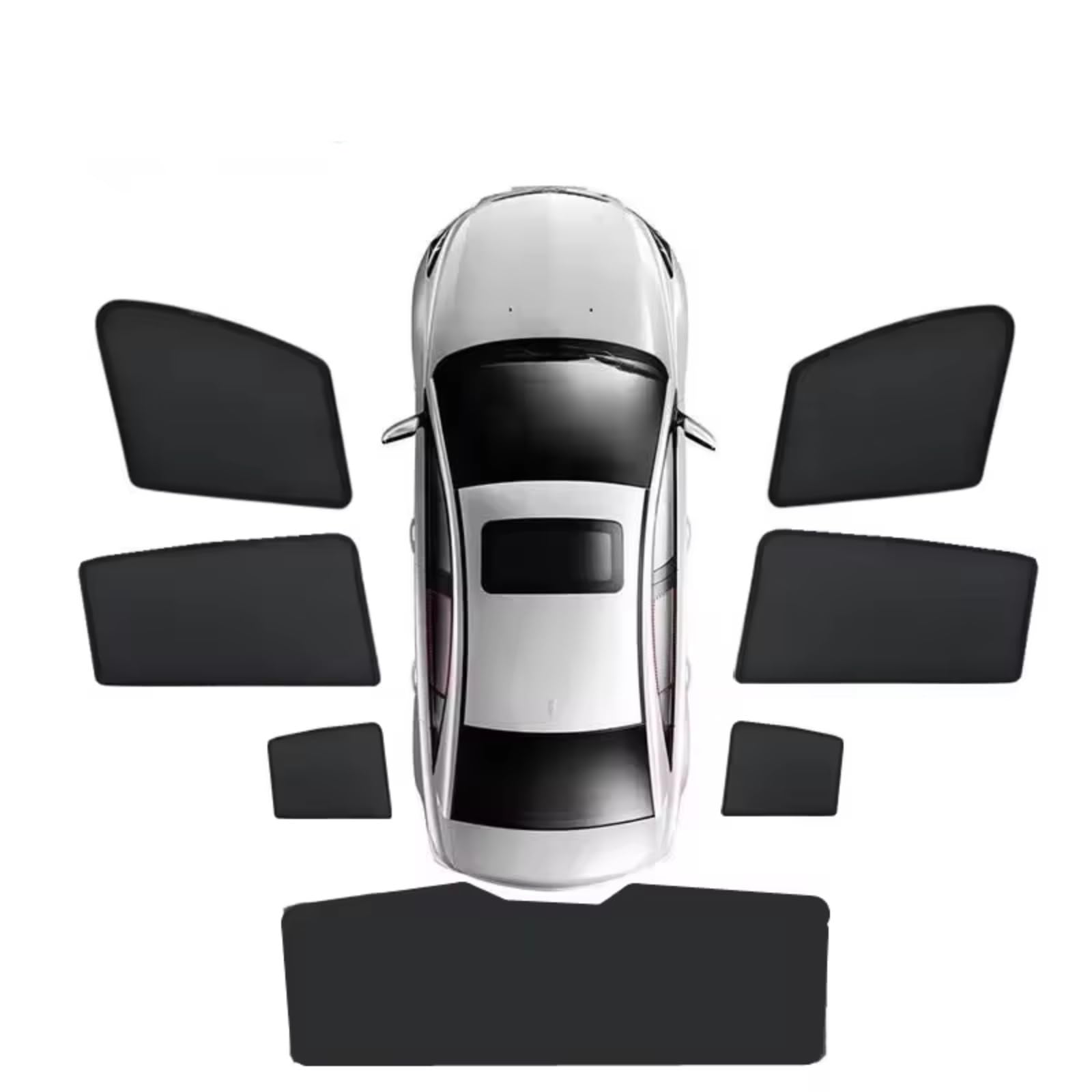 Auto Sonnenschutz Für Toyota Für Land Für Cruiser Für Prado J250 MK5 2023 2024 2025 Fenster Magnetvisier Sonnenschutzvorhang Auto Mesh Sonnenschutz(7pcs Sunshades) von TPSOBRU