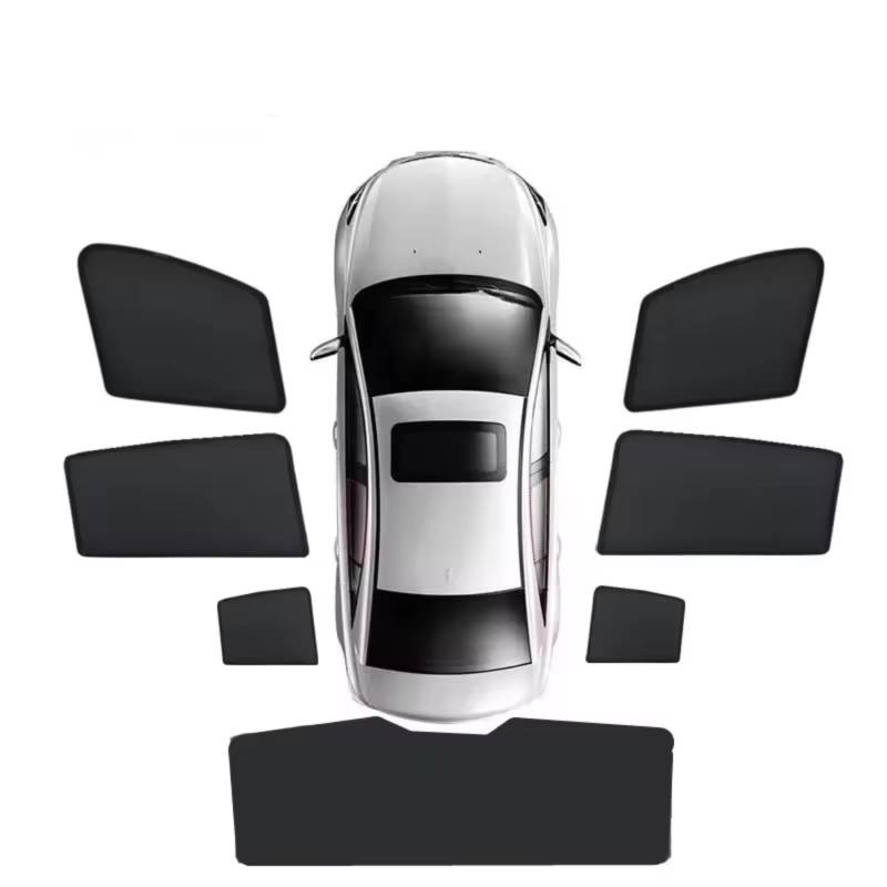 Auto Sonnenschutz Für Toyota Für Land Für Cruiser Für Prado J250 MK5 2023 2024 2025 Fenster Magnetvisier Sonnenschutzvorhang Auto Mesh Sonnenschutz(7pcs Sunshades) von TPSOBRU