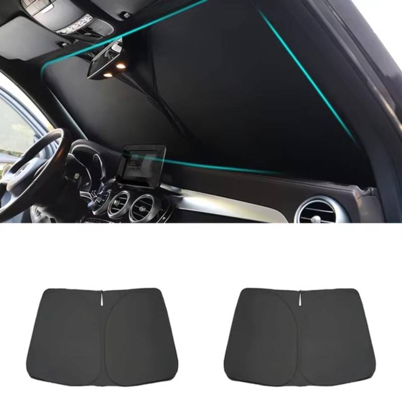 Auto Sonnenschutz Für Toyota Für RAV4 Für XA50 2018-2023 5. Generation SUV Mesh Frontscheibenrahmen Vorhang Magnetischer Autofenster-Sonnenschutz(Front Windshield B) von TPSOBRU