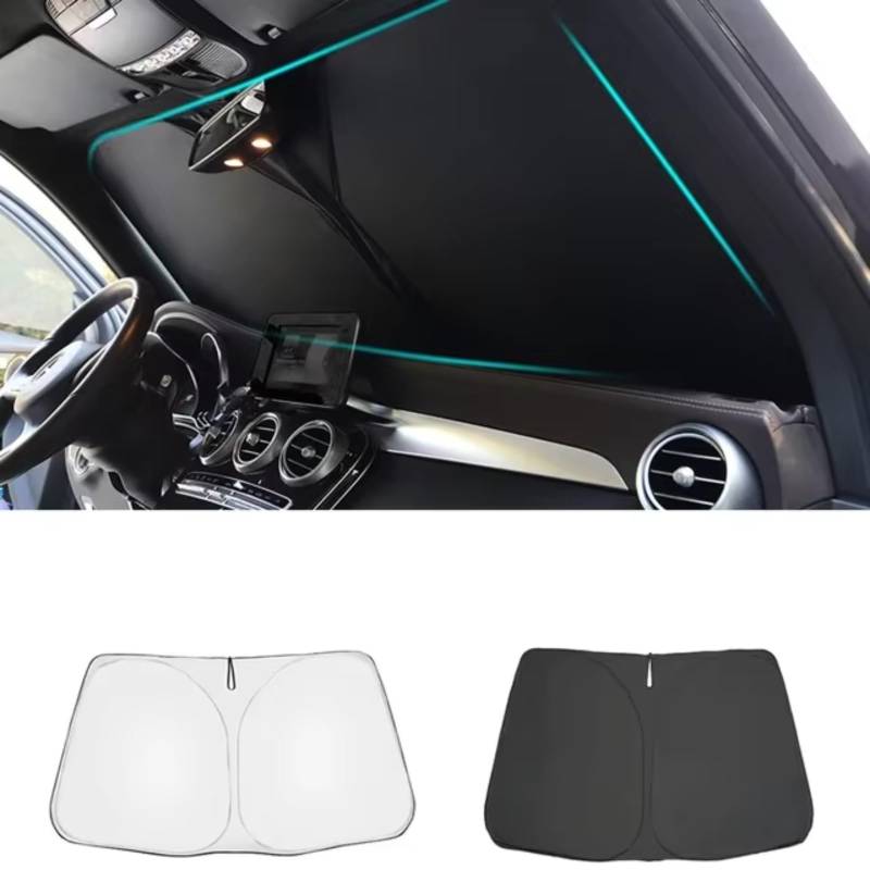 Auto Sonnenschutz Für Toyota Für RAV4 Für XA50 2018-2023 5. Generation SUV Mesh Frontscheibenrahmen Vorhang Magnetischer Autofenster-Sonnenschutz(Front Windshield S) von TPSOBRU