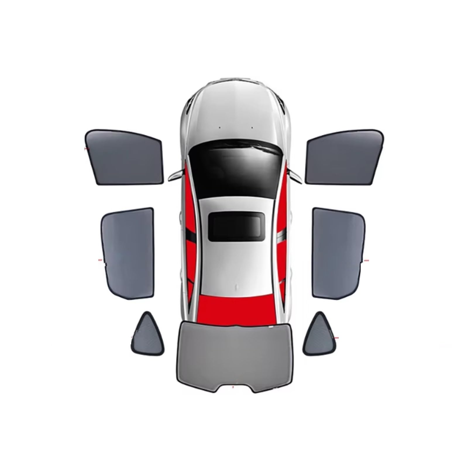 Auto Sonnenschutz Für VW Für ID4 Pro 2021-2024 Seiten-Babyfenster Sonnenschutz Auto-Sonnenschutz-Visier Vorne Hinten Windschutzscheibe Vorhang(G- 7PCS) von TPSOBRU