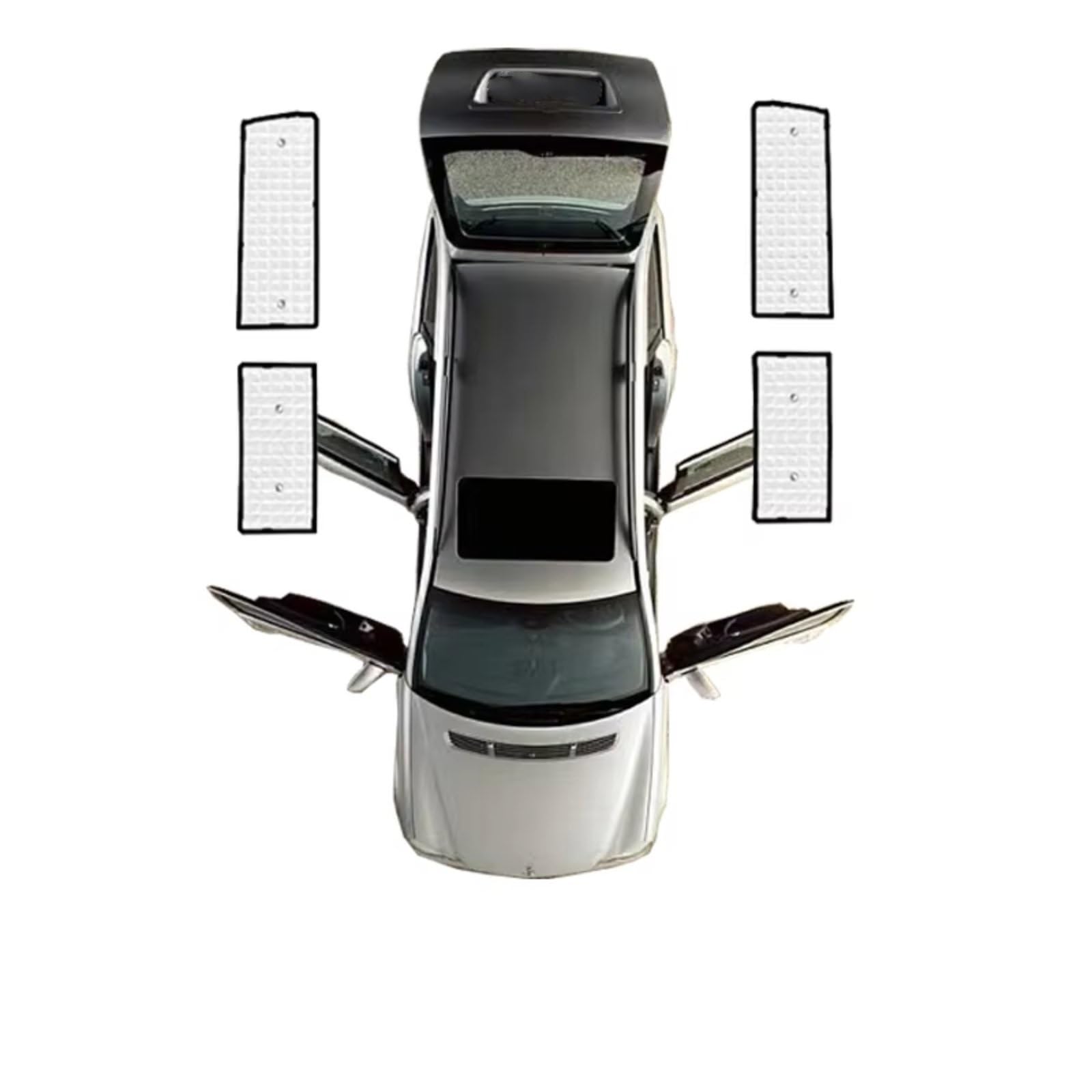 Auto Sonnenschutz Für VW Für Transporter Für Caravelle Für Multivan Für Doubleback T5 Für SWB 2003~2015 Sonnenblendenabdeckung Auto-Voll-Sonnenblenden(Rear Windows SWB) von TPSOBRU