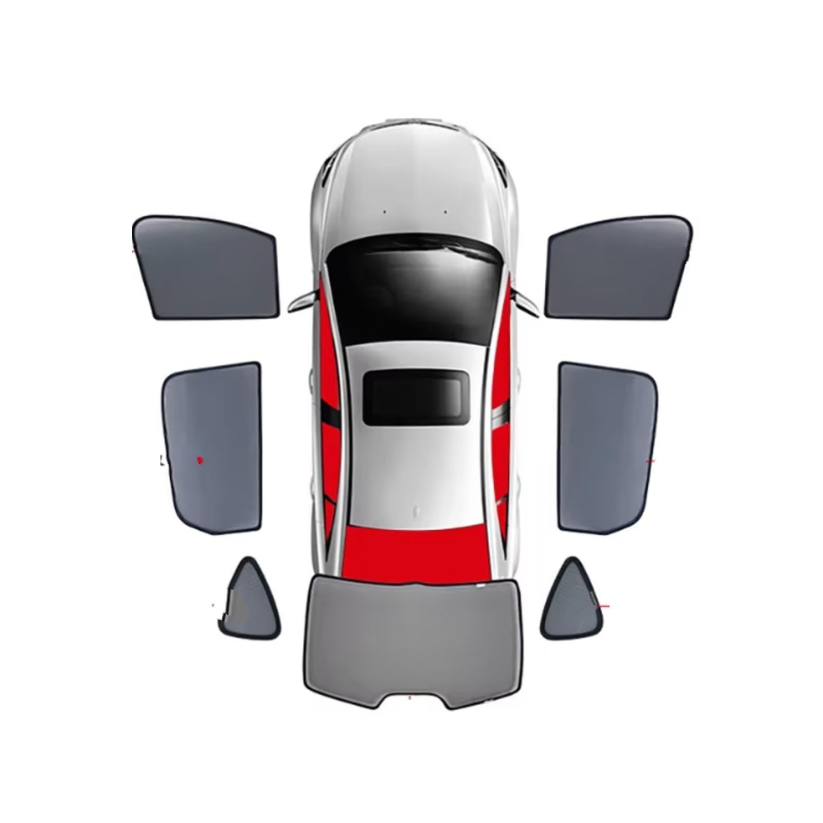 Auto Sonnenschutz Für X1 F48 2015-2022 F 48 Magnetischer Auto-Sonnenschutz Frontscheibenvorhang Abdeckung Rückseite Babyfenster Mesh Sonnenschutzvisier(I- 7PCS) von TPSOBRU