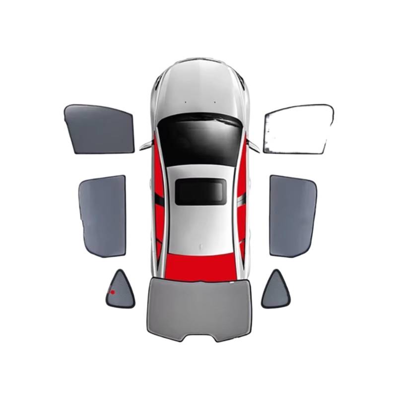 Auto Sonnenschutz Für X3 G01 F97 2017-2024 IX3 Auto-Sonnenschutz Visier Frontscheibenvorhang Abdeckung Hinteres Seitenfenster Mesh Sonnenschutz(7PCS) von TPSOBRU