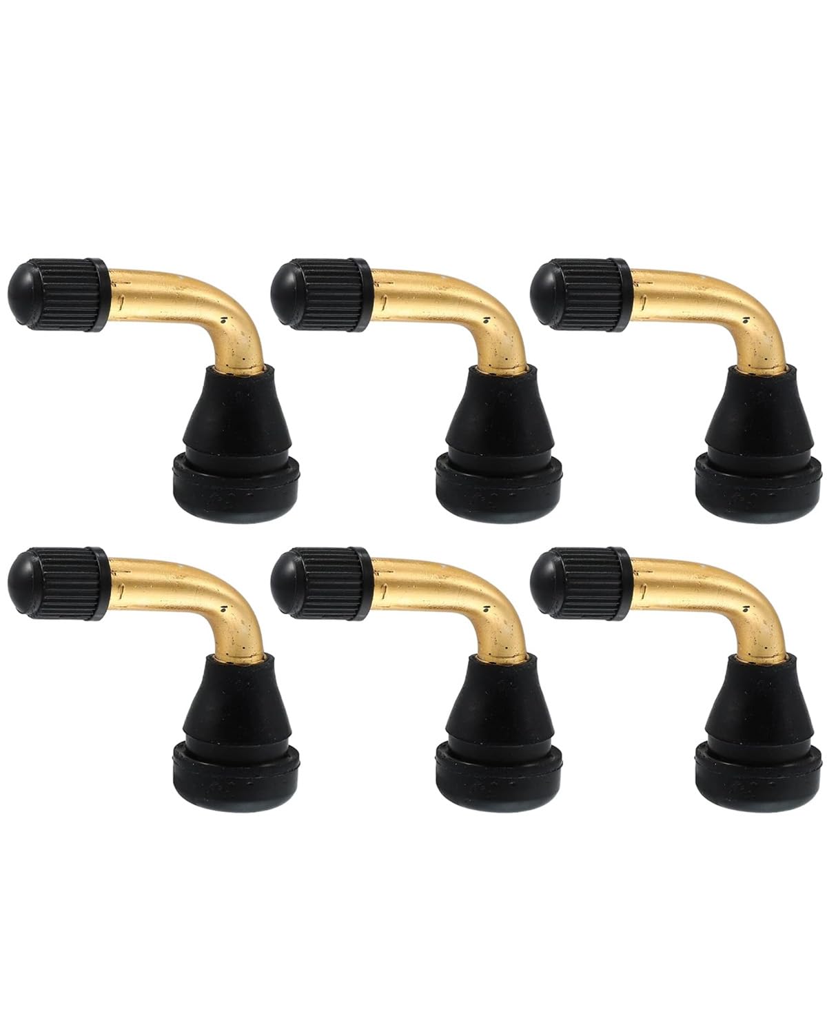 TPZORJX 6Pcs Roller Ventil - Messing Tubeless Ventil, 90 Grad Reifen Ventil Vorbauten, Messing Snap-In Ventile, für Motorräder, Autos, Fahrräder, Motorroller TPZORJX 6Pcs Roller Ventil - Messing Tubeless Ventil, 90 Grad Reifen Ventil Vorbauten, Messing Snap-In Ventile, für Motorräder, Autos, Fahrräder, Motorroller von TPZORJX