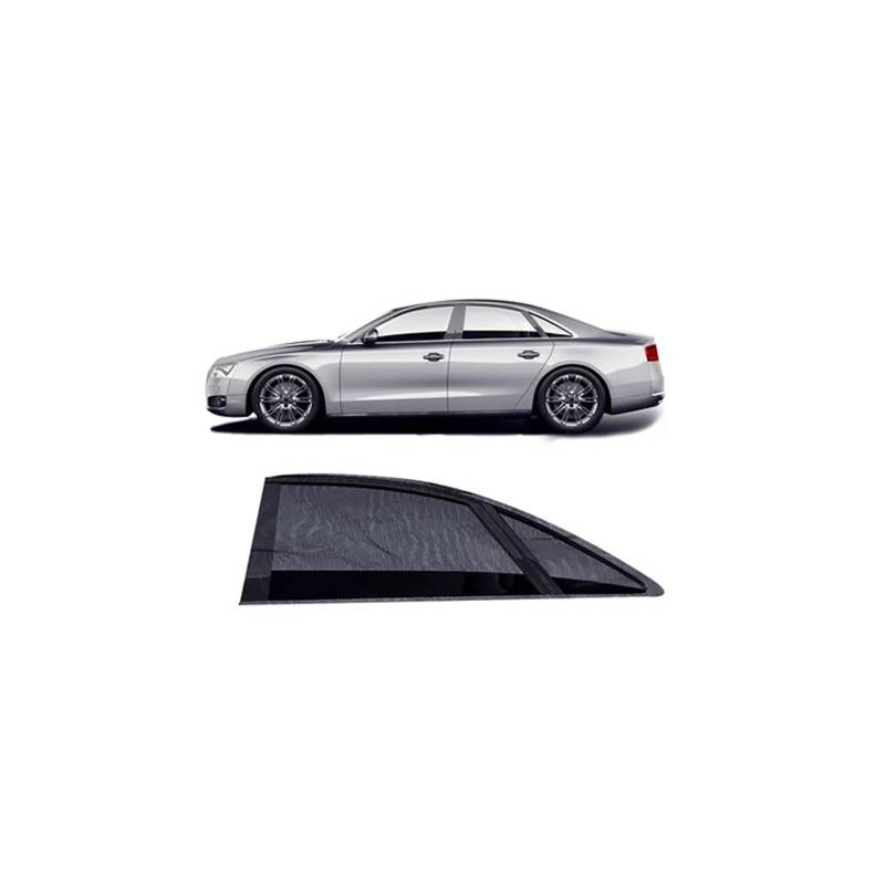 Autofenster Sonnenschutz 2 Stücke Universal Auto Seite Fenster Sonnenschutz Vorhang Schutz Mückenschutz Mesh Net Auto(2Pc CarRear) von TQHSAG