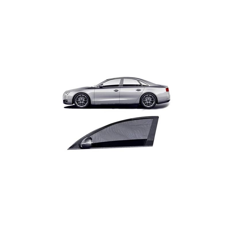 Autofenster Sonnenschutz 2 Stücke Universal Auto Seite Fenster Sonnenschutz Vorhang Schutz Mückenschutz Mesh Net Auto(2Pc Carfront) von TQHSAG