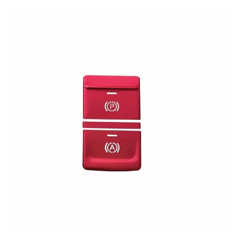 Autofenster Sonnenschutz Für Q3 2019 2020 Aluminiumlegierung Innenraum Elektronische Handbremse Knöpfe Pailletten Dekoration Abdeckung Trim Auto Styling(Rot) von TQHSAG