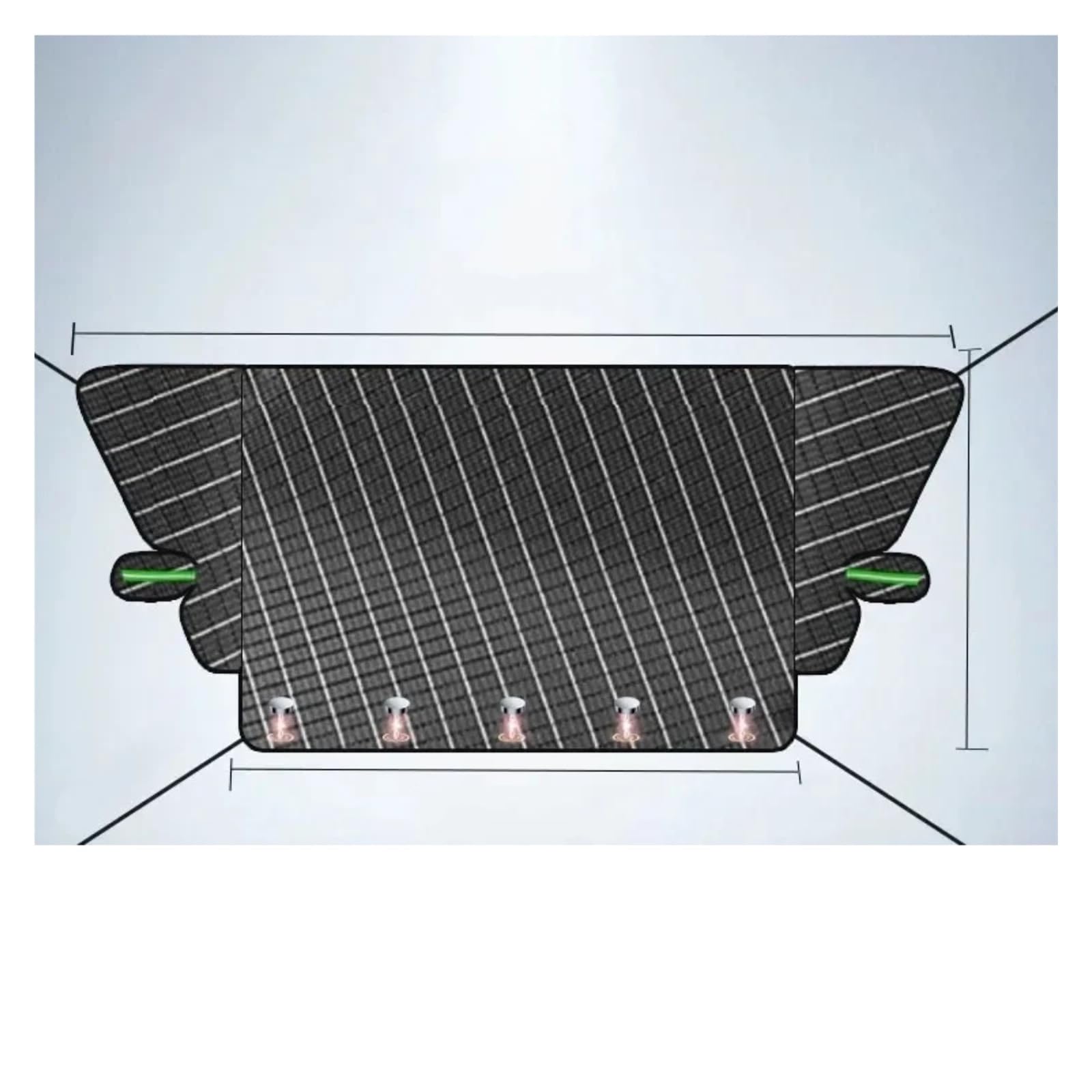 Autofenster Sonnenschutz Verhindern Sie EIS Sonnenschutz Staub Frost Einfrieren Auto-Windschutzscheibenabdeckung Schutzabdeckung Universell Für Auto-Außenteile(Schwarz 1St) von TQHSAG