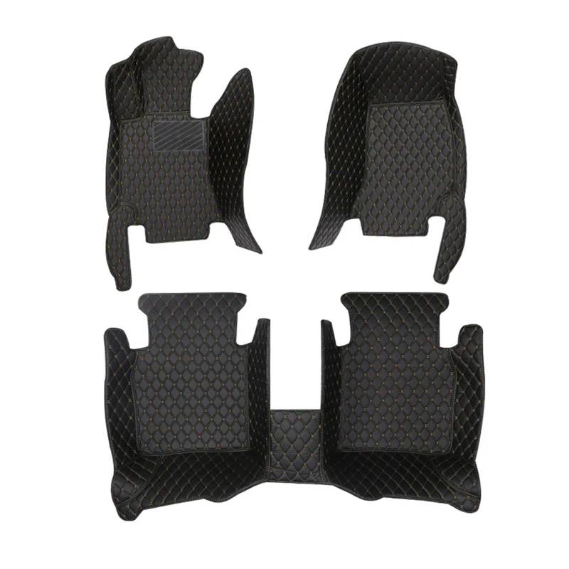 Autofußmatten Auto-Fußmatten Für A7 2012–2018 Benutzerdefinierte Auto-Fußpolster Auto-Teppichabdeckung Autoverkleidung 3 Stück/1 Set Antirutschmatten(Black Gold,LHD) von TQHSAG