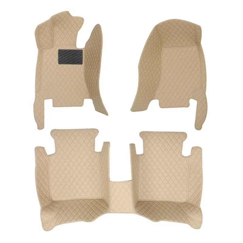 Autofußmatten Auto-Fußmatten Für Hyundai Coupe 2004–2006 Benutzerdefinierte Auto-Fußpolster Auto-Teppichabdeckung Autoverkleidung 3 Stück/1 Set(Beige,RHD) von TQHSAG