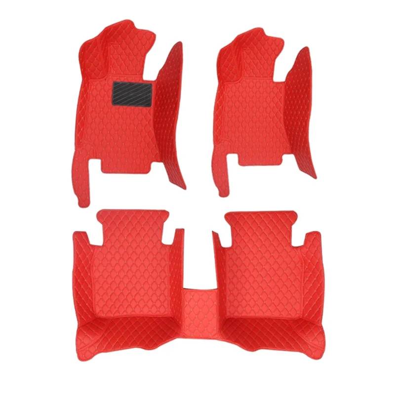 Autofußmatten Auto-Fußmatten Für Volvo XC60 2009–2015 Benutzerdefinierte Auto-Fußpolster Auto-Teppichabdeckung Autoverkleidung 3 Stück/1 Set(Rot,LHD) von TQHSAG