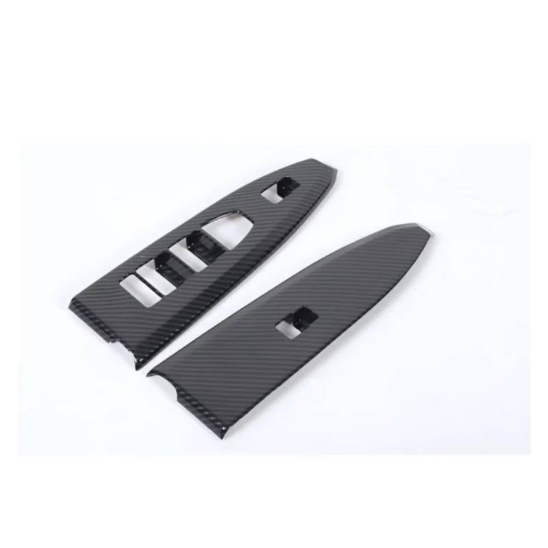 Dekorative Zubehör ABS Schwarz Holzmaserung Autotür Fensterheber Schalter Rahmenverkleidung Abdeckung Für 7 Series G70 2023-2025 Auto Dekoration(Style 1) von TQHSAG