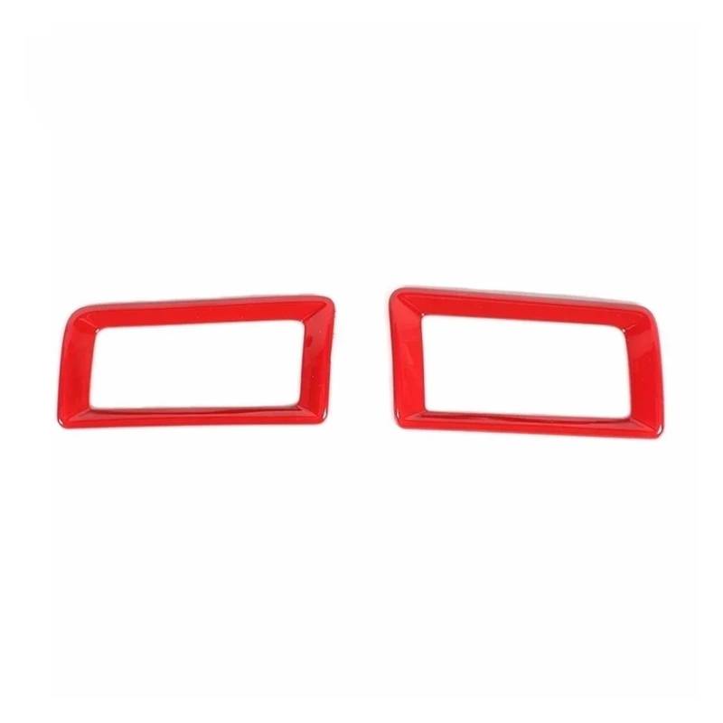 Dekorative Zubehör Auto Center Console Beide Seiten Air Vent Outlet Dekoration Abdeckung Aufkleber Für Dodge Für RAM 2010-2017 Auto Dekoration(Rot) von TQHSAG