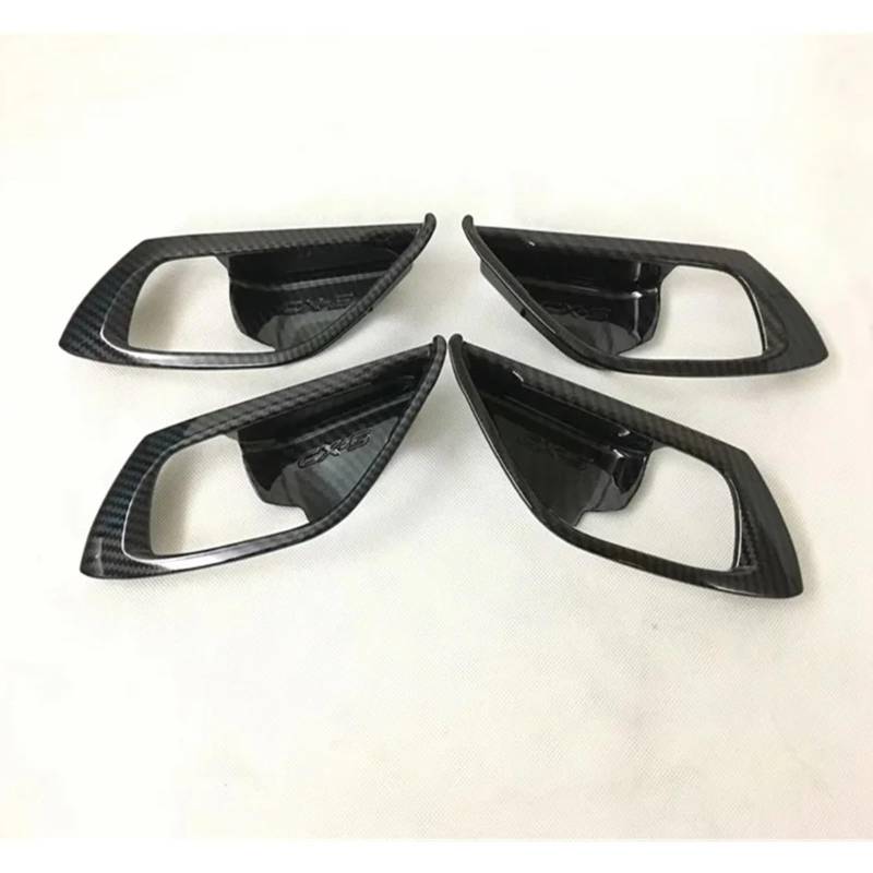 Dekorative Zubehör Auto-Innentürgriff-Schüsselabdeckung Für Mazda CX-5 CX5 CX 5 2017 2018 2019, Innentürrahmen-Verkleidung, 4-tlg. Auto Dekoration(Kohlefaser) von TQHSAG