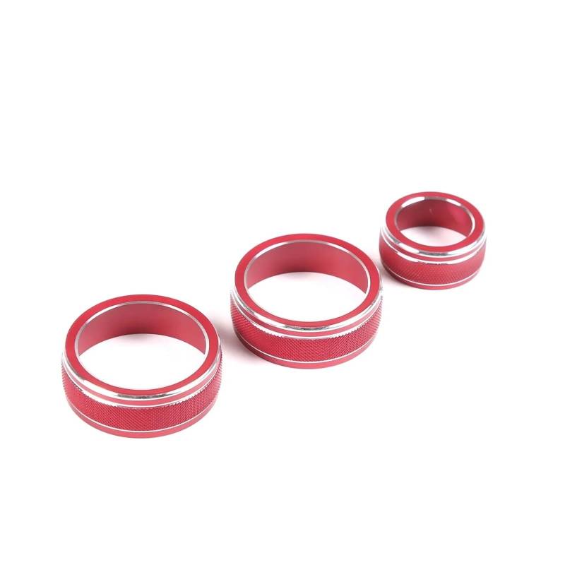 Dekorative Zubehör Auto Klimaanlage Schalter Knopf Dekorative Äußere Ring Für Subaru Für Forester 2019 2020 2021 2022 2023 Auto Dekoration(Rot) von TQHSAG