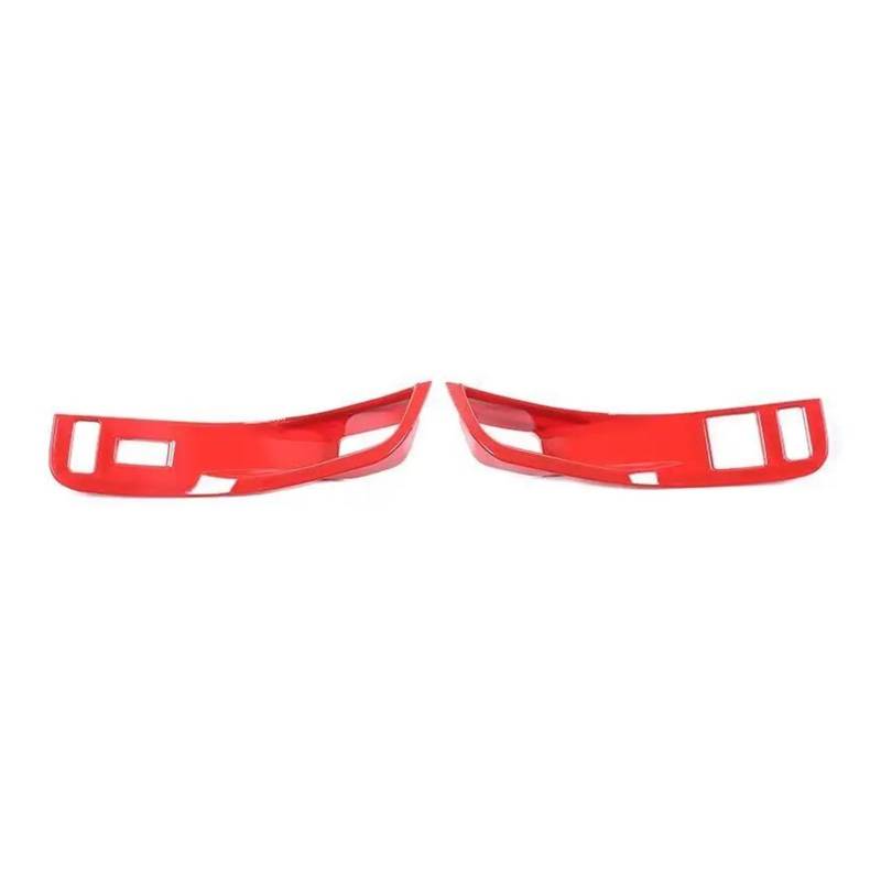 Dekorative Zubehör Autofensterheber-Tastenfeld-Dekorationsabdeckung Für Passend Für Chevy Für Camaro 2010 2011 2012 2013 2014 2015, Innenausstattung Auto Dekoration(Rot) von TQHSAG