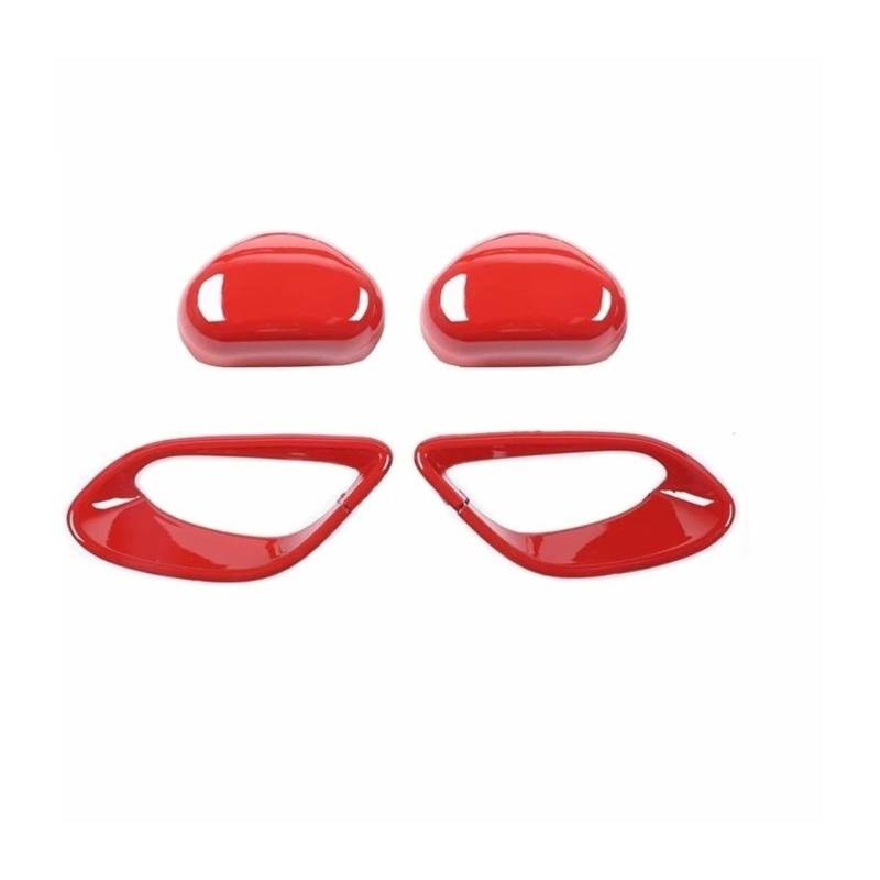 Dekorative Zubehör Autositz-Sicherheitsgurt-Schnallen-Dekorationsabdeckung Für Chevy Für Camaro 2010 2011 2012 2013 2014 2015 Innenausstattung Auto Dekoration(Rot) von TQHSAG