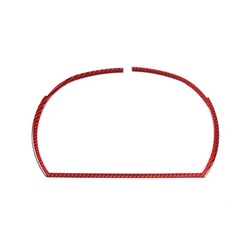 Dekorative Zubehör Für 3er E90 2005-2012 Auto Armaturenbrett Dekorativer Rahmen Aufkleber Weiche Kohlefaser Innenausstattung Auto Dekoration(Red carbonfibe) von TQHSAG
