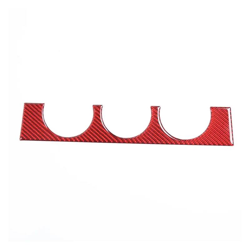 Dekorative Zubehör Für Jaguar F-TYPE F Type 2013-2022 Autoklimaanlage Schalter Panel Dekoration Schalter Panel Schutz Auto Dekoration(Red carbonfiber) von TQHSAG