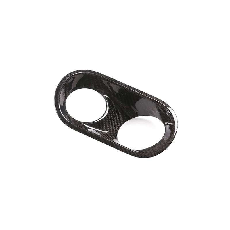 Dekorative Zubehör Für Macan 2014-2020 Real Carbon Fiber Auto Scheinwerfer Einstellung Schalter Dekorative Rahmen Schutz Panel Zubehör Auto Dekoration(Schwarz) von TQHSAG