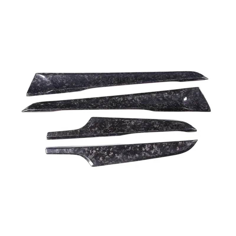 Dekorative Zubehör Für Maserati Grecale 2022-2023 Real Carbon Fiber Auto Innentür Panel Dekorative Streifen Trim Abdeckung Aufkleber Auto Dekoration(ForgedPattern) von TQHSAG