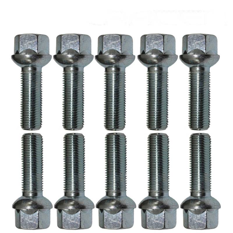 10 Radschrauben Radbolzen Kugelbund M14x1,5 27mm 10-KU141527 von TRACER