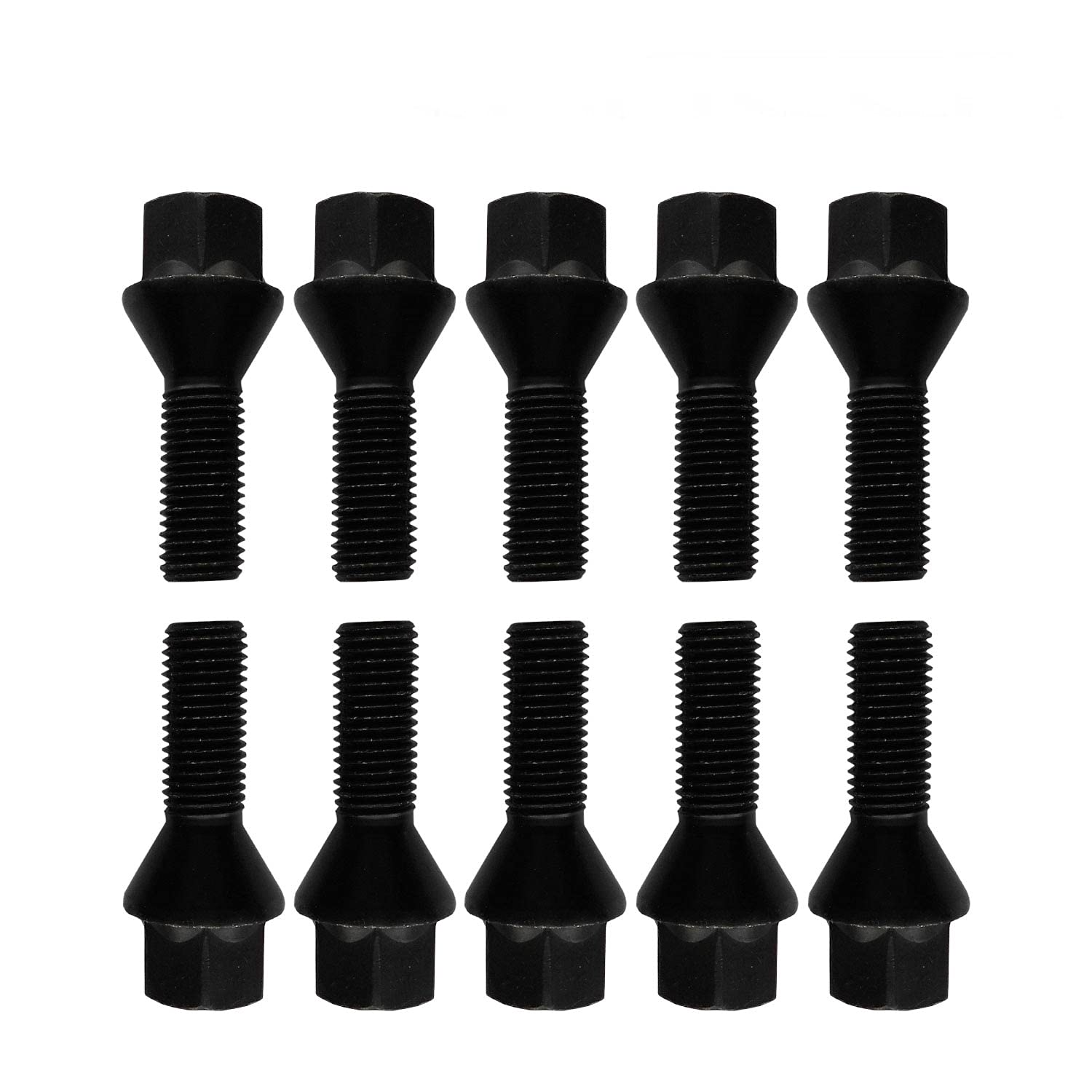 10 Radschrauben Radbolzen schwarz Kegelbund M12x1,5 24mm 10 Radschrauben Radbolzen schwarz Kegelbund M12x1,5 24mm von TRACER