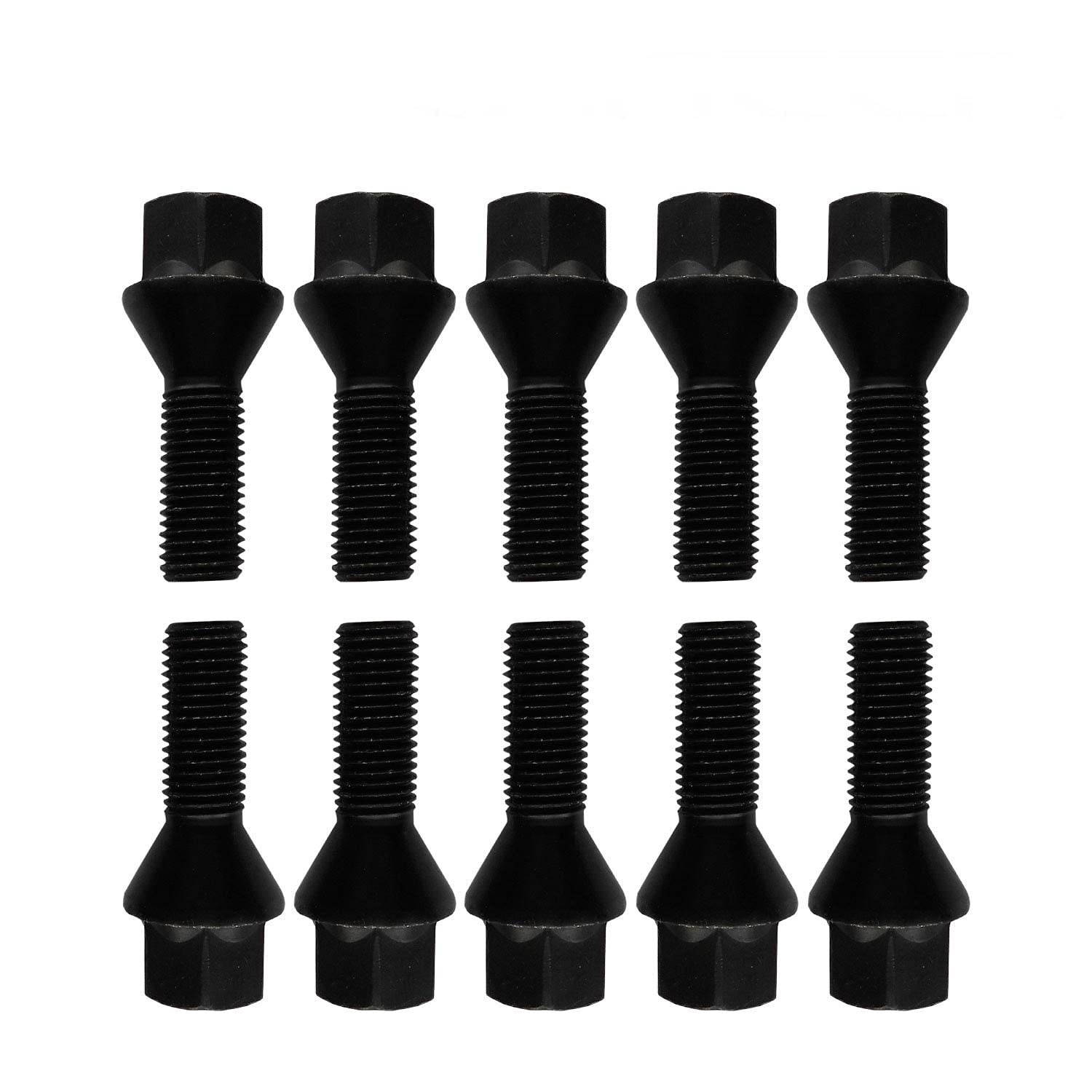 10 Radschrauben Radbolzen schwarz Kegelbund M12x1,5 43mm 10 Radschrauben Radbolzen schwarz Kegelbund M12x1,5 43mm von TRACER